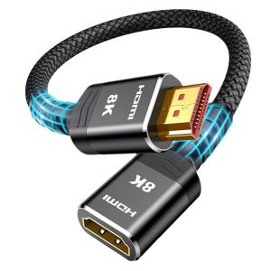 HDMI 延長ケーブル 8K 60Hz 3D対応 HDMI2.1 (HDMI オス-メス)ハイスピード HDMI延長コード コード 無酸素銅