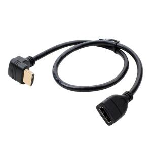 HDMI 延長コード、0.15m、0.5mコード、4k / 1080P 延長コード、1.4オス-メス90度上下L型、高速変換4K 60Hz
