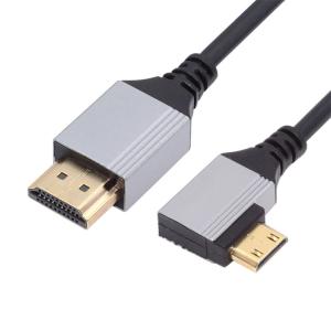 NFHK 90度直角ミニHDMI 2.1 超薄型HDTVケーブル 8K 4K ハイパースーパーフレキシブルスリムコード タイプAからタイプC