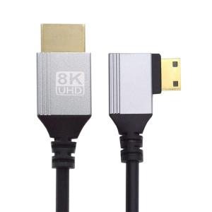 xiwai 超薄型 HDTV ケーブル 90 度右向き角度付き ミニ HDMI 2.1 タイプ A から タイプ C 8K 4K ハイパース