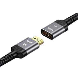 HDMI 延長ケーブル 4K 60Hz 3D対応 HDMI2.0(HDMI オス-メス)ハイスピード HDMI延長コード コード 無酸素銅