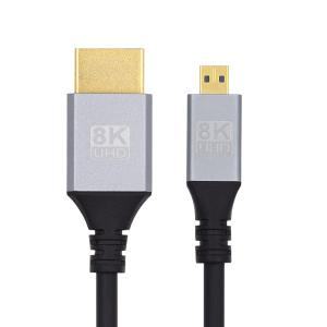 xiwai 8K マイクロ HDMI 2.1 超薄型 HDTV ケーブル 1.0 メートル、タイプ A からタイプ D 4K ハイパー スー