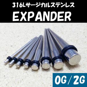 ボディピアス 拡張器 エキスパンダー 0g 2g 金属アレルギー対応 ステンレス 軟骨 シンプル 大人 おしゃれ