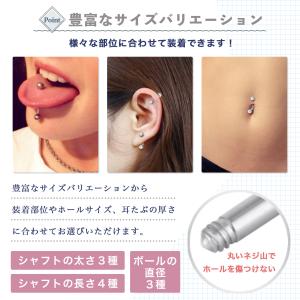ボディピアス 軟骨ピアス つけっぱなし 16g...の詳細画像3