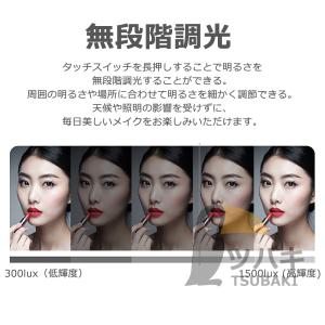女優ミラー 高級感 卓上ミラー ledライト付...の詳細画像4