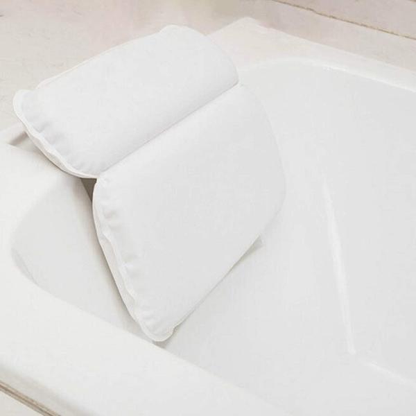 ホームバスピロー お風呂枕 クッション吸盤 滑り止め付 防水設計休息のために人間工学に基づいた枕 浴...