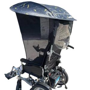 電動車椅子傘キャノピーオーニング、調節可能な車椅...の商品画像