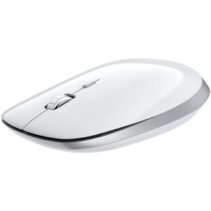 FENIFOX 無線 Bluetooth マウス - 無線 光学 消音 薄型 ワイヤレスマウス 携帯 マウス 静音 小型 ワイヤレス Windows PC Mac Android用 (銀白)｜storebambi