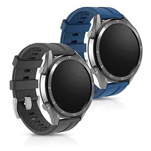 [kwmobile] 2x ベルト 対応: Huawei Watch GT (46mm) バンド -...