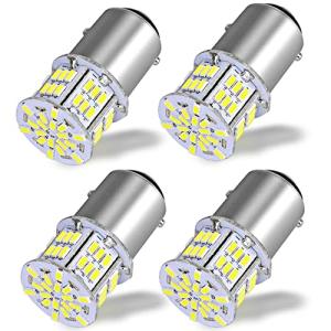 TORIBIO S25 ダブル/1157 3014SMD 54連 LED ホワイト テールランプ・ブレーキランプ BAY15d 12V 24V兼用【ハイブリッド車対応】4個入り｜storebambi