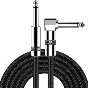 FEYCH ギターシールド ギターケーブル 長さ3m S-L型プラグ ベース シールド 高耐久ナイロン 断線しにくい 楽器用ケーブル ベース/キーボード/アンプ/｜ストアバンビ