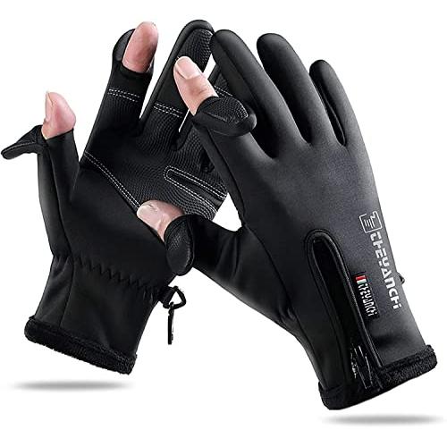 [AOY] 手袋 メンズ サイクルグローブ 防寒グローブ 【2本指出し設計・アウトドアに最適な手袋】...