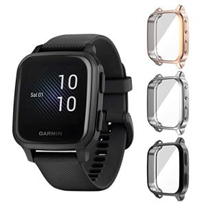 Seltureone 【3個セット】Garmin Venu Sq/Venu Sq 2/ Venu Sq music/Venu Sq 2 music用保護ケース 充電可能式 TPU素材 保護カバー 柔らかいフルーカ