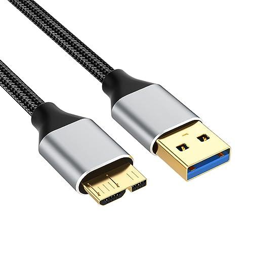 USB3.0 MicroB USBケーブル タイプ（タイプAオス - マイクロタイプBオス） 高速転...