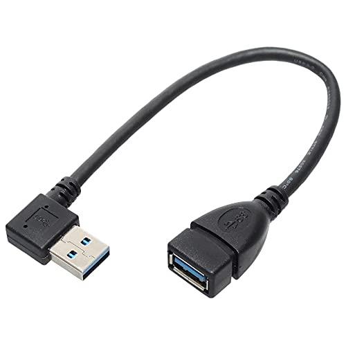 KAUMO USB 3.0 (L字型 右向き) 方向変換 延長 ケーブル コード 20cm