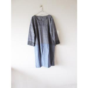 美品 2019 dosa / ドーサ antique fabric tunisian tunic 2 NAVY×BLUE * ワンピース ドレス チュニジアンチュニック｜storeclocher