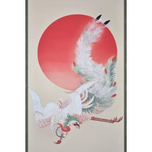希少 掛軸 掛け軸 日出鳳凰図 尺三 伊藤若冲...の詳細画像2