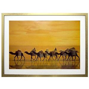 新品 平山郁夫 敦煌月光 現代アート 額装付き 壁掛け 絵画 インテリア  