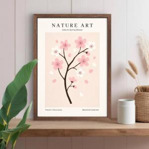 桜の絵 額入り A4サイズ 壁掛け 額付き ア...の詳細画像1