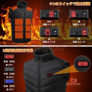 電熱ベスト 日本製繊維ヒーター 最大21箇所発...の詳細画像3