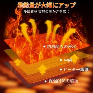電熱ベスト 日本製繊維ヒーター 最大21箇所発...の詳細画像5