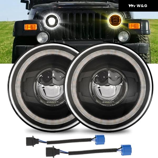 並行輸入品 車用LED 7インチLED ヘッドライト 日産 パトロール Y60 ハマー H1H2 ラ...