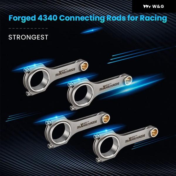 並行輸入品 MAXPEEDINGRODS Hビーム4340コネクティングロッドBIELLES 三菱 ...