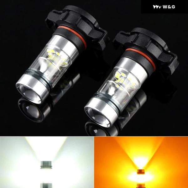 並行輸入品 2個 LED フォグランプ バルブ PSX24W 2504 ランプ CANバス プジョー...