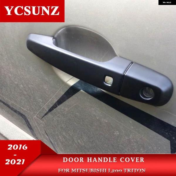 並行輸入品 マットブラック ドアハンドル カバー 三菱 L200 トライトン MQ 2015-21 ...