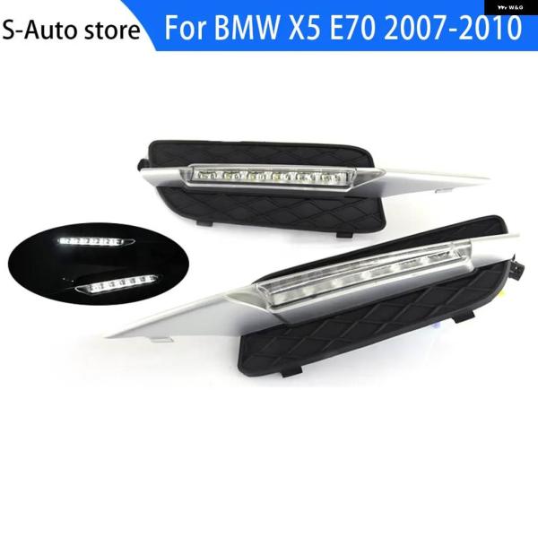 並行輸入品1ペア 12V 車 DRL LED デイタイム ランニングライト デイライト BMW X5...