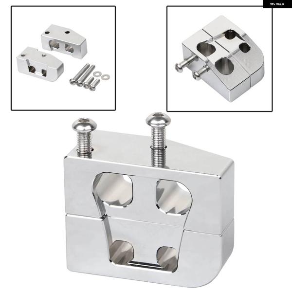 並行輸入品オートバイ クロームCNCアルミ1インチ/2インチキック スタンド リフトブロックライザー...