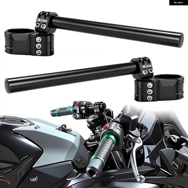 並行輸入品ハンドルバー CNC クリップオン ハンドルバー ライザー カワサキ ZX-6R ZX6R...