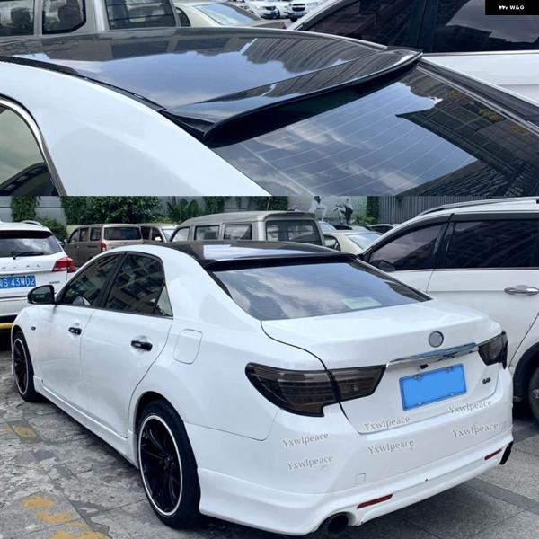 並行輸入品トヨタ マークX レイツ 2010 - 17 スポイラー ABS 光沢ブラック リアウィン...