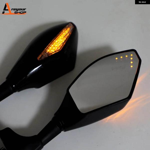 並行輸入品 ペアLEDミラー ヤマハ R6S FZ1 FZ6 FAZER FZ8S FJR1300 ...