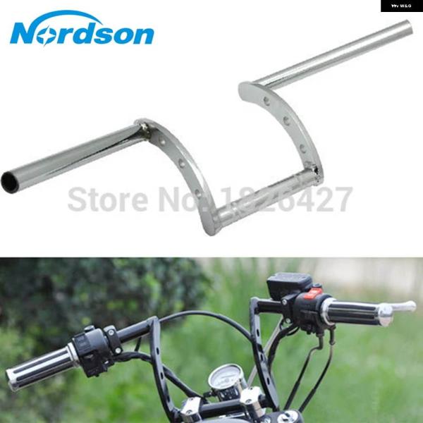 並行輸入品シルバー 1インチ 25MM 7/8インチ 22MM Zバープルバック バイク ハンドルバ...