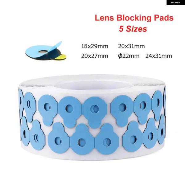 並行輸入品 Q021 1000個 光学レンズ 研磨用粘着ブロッキング パッド 5サイズ 両面 ステッ...