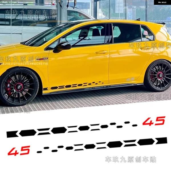 並行輸入品 2PCS 車用 両側ドア ステッカー デカール フォルクスワーゲン VW ゴルフ 5 6...