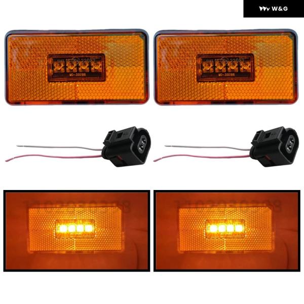 並行輸入品  2個 4LED サイド マーカーライト スカニア 5 6シリーズ P Rキャブ G T...