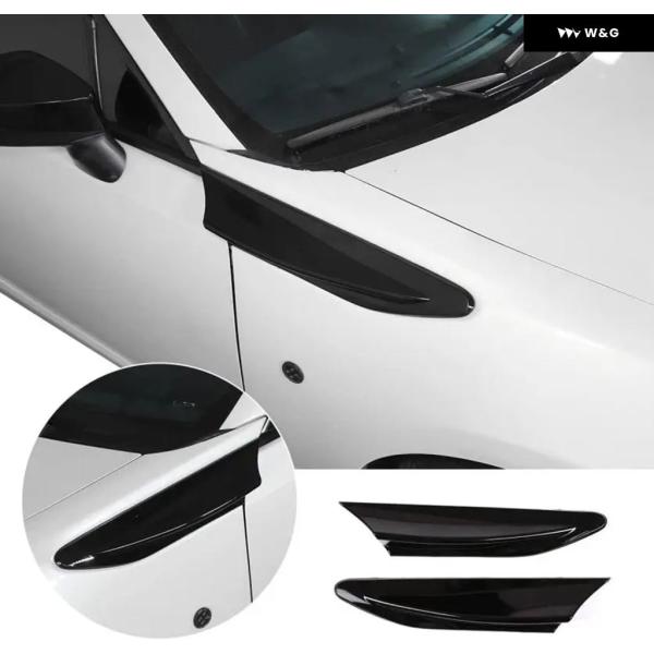 並行輸入品  ABS カーボン スタイル サイドエア アウトレット フェンダー トリム 装飾 カバー...