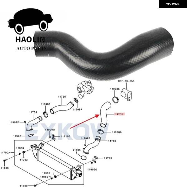 並行輸入品14099W030P インタークーラー アウトレット エアホース 三菱 モンテロ スポーツ...