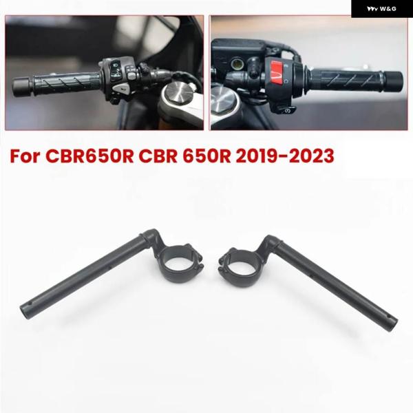 並行輸入品ホンダ CBR650R 2019-2023 オートバイ ブラック 左右 ハンドルバー クリ...
