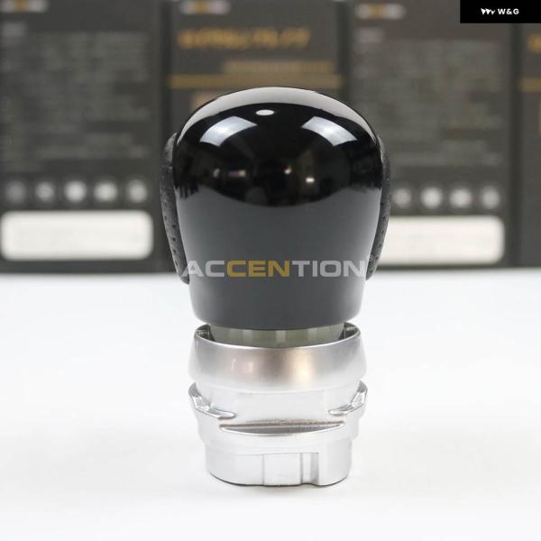 並行輸入品 ブラックレザーオートマチック ギア シフト ノブ シフター ノブ レバー スティック ト...