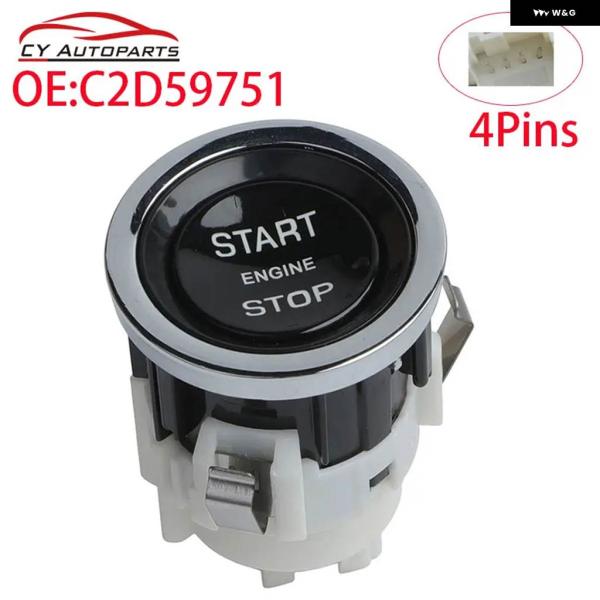 並行輸入品 イグニッション スイッチ ボタン キーレス プッシュ スタートストップジャガーXJ X3...