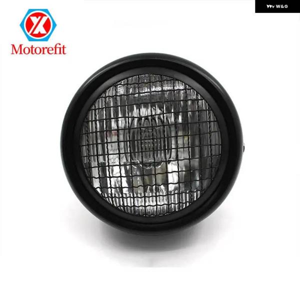 並行輸入品 オートバイ ヘッドライト レトロヴィンテージラウンドメッシュ グリル マスクランプシェー...