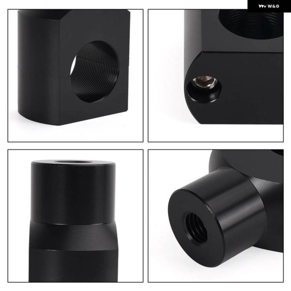 並行輸入品 アルミ ハンドルバー クランプ 25MM ブラック ハンドルバー ライザー マウント 汎...