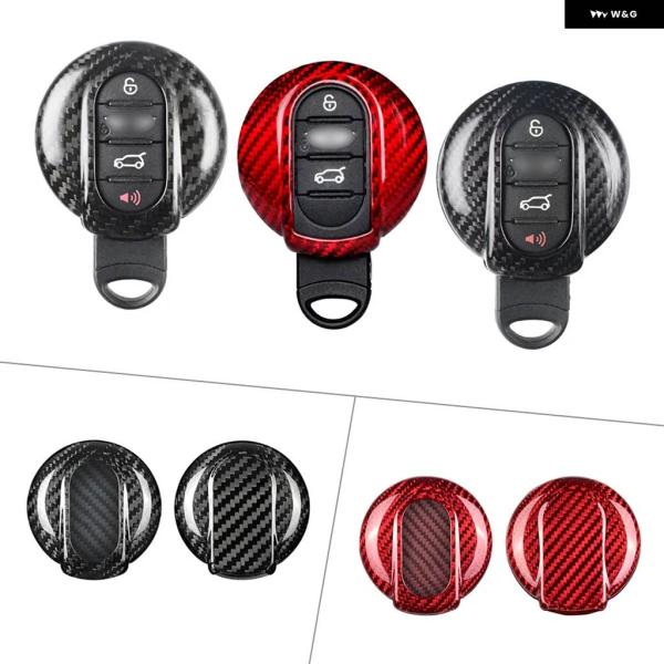 並行輸入品 カーボン フリップリモート 折りたたみ 式車キーカバー フォブケースシェル交換 MINI...