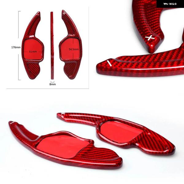 並行輸入品 カーボン 車 ギア シフト パドルエクステンション ステアリングホイール シフター 2個...