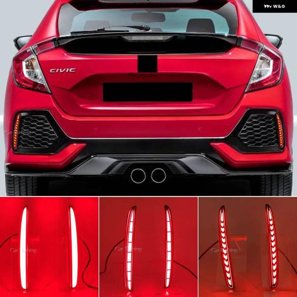 並行輸入品 車LED リフレクター ランプ リア フォグランプ バンパー ライト ブレーキ ダイナミ...
