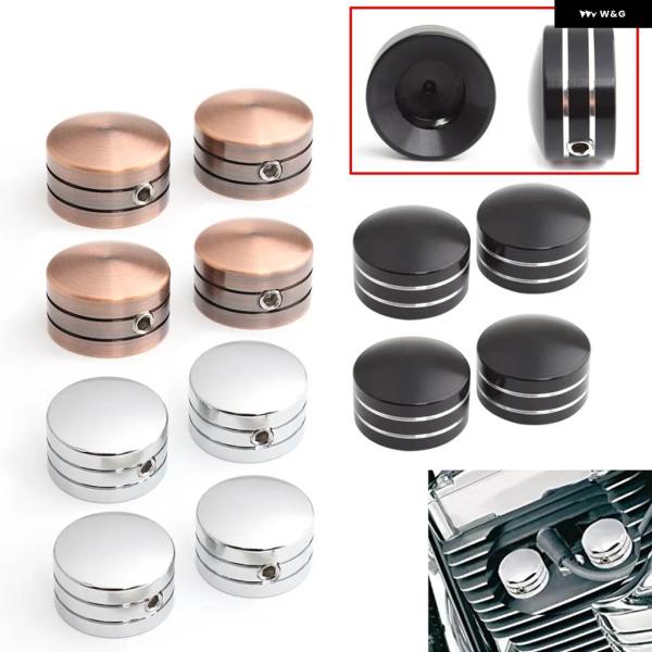 並行輸入品 2/4個ヘッドボルトナットカバー オートバイ ハーレー 全ツインカム ビッグツイン スポ...