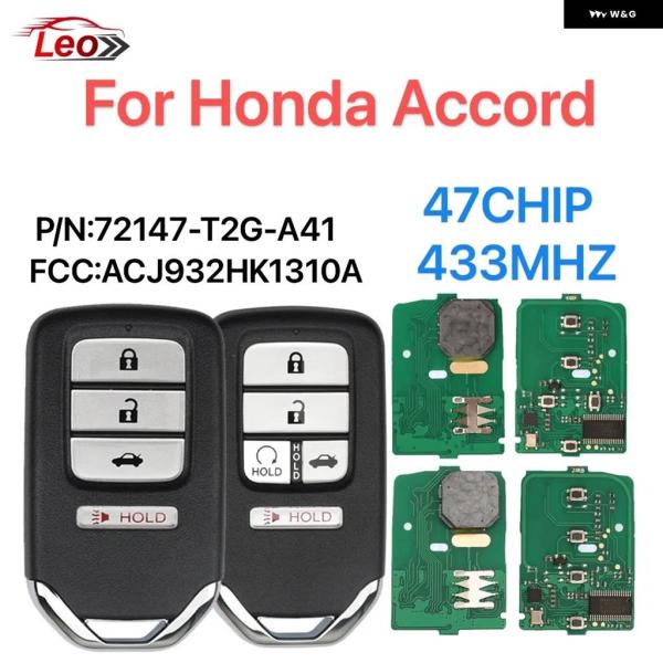 並行輸入品 LEO ホンダ アコード用 第9世代 5 ボタン スマートキー PN: 72147-T2...